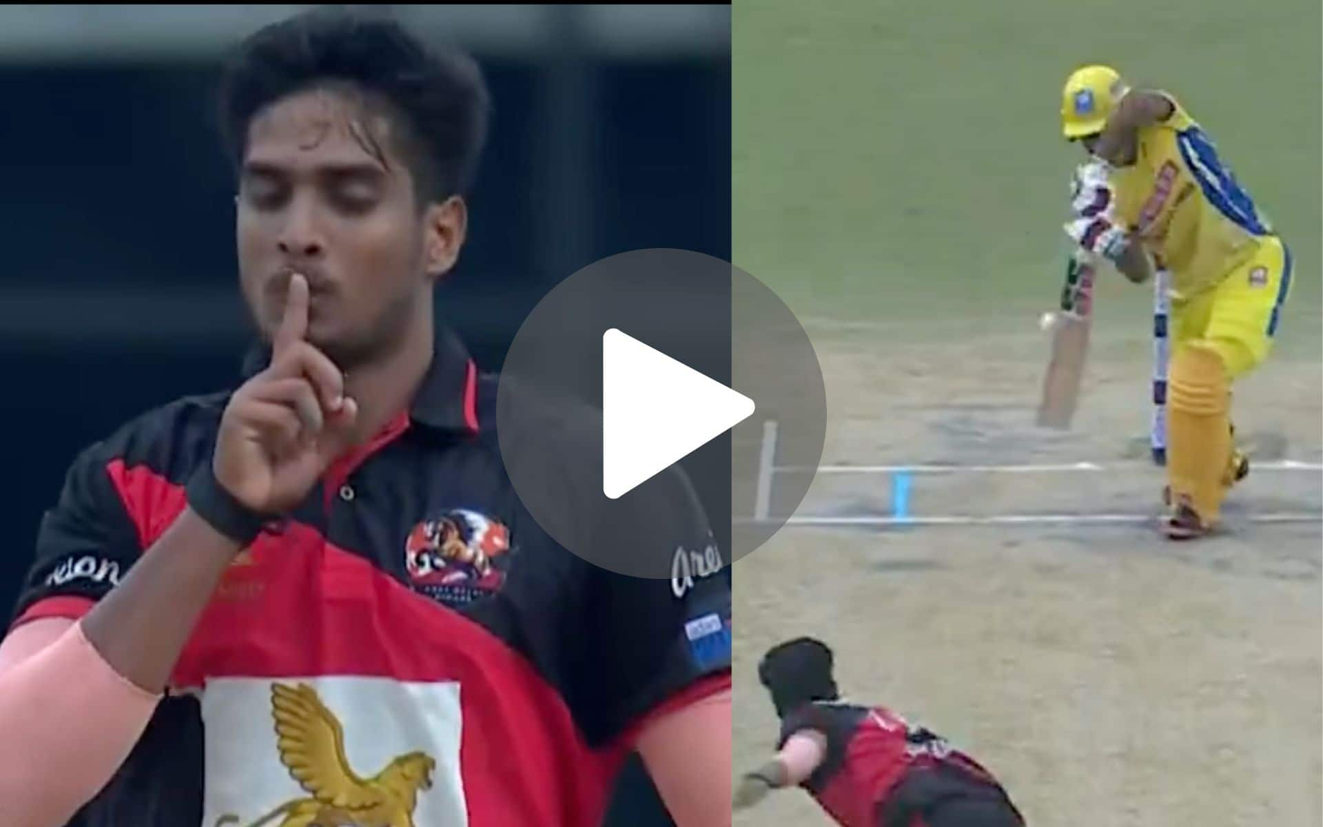 [Watch] Yash Dhull Handed 'Finger On Lips' Send-Off By Young Delhi Bowler In DPL 2024